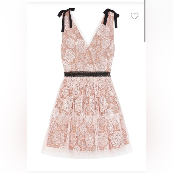 Sweet Self Portrait Starlet Lace Rose Mini Dress Sz 8US/12UK NWT - Picture 6 of 15